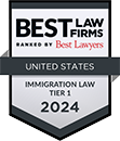 Logo Recognizing Trow & Rahal, P.C.'s affiliation with Best Lawyers Best Law Firms 2024